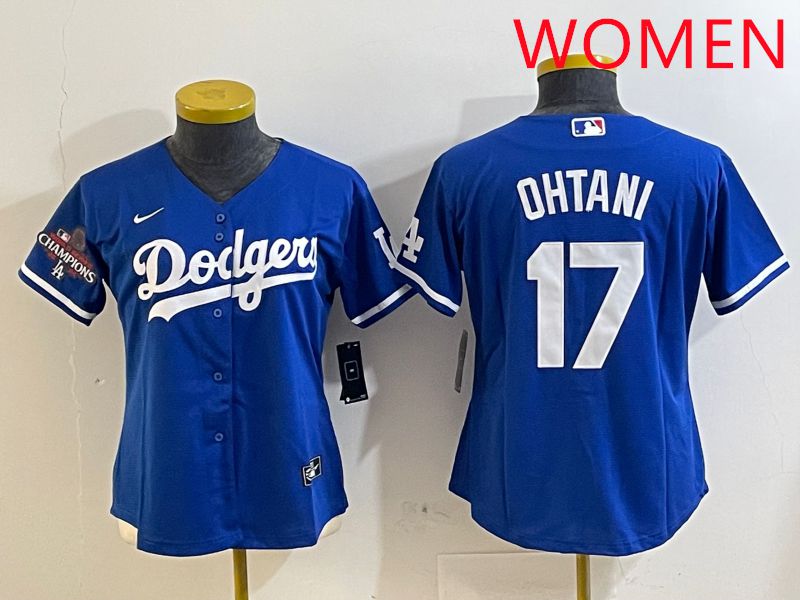 Women Los Angeles Dodgers #17 Ohtani Blue Game 2025 Nike MLB Jersey style 3181